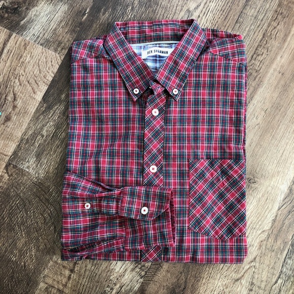 Ben Sherman Other - Ben Sherman Tartan Plaid Contrast Placket Button D